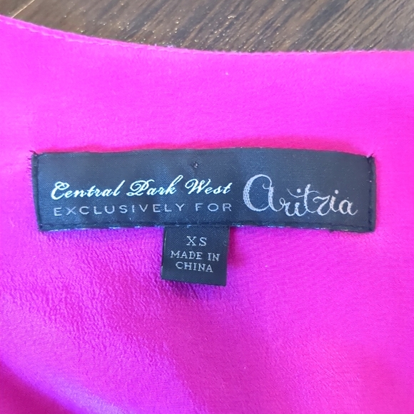 Aritzia Central Park West Pink and Black Silk Dress - Picture 9 of 10